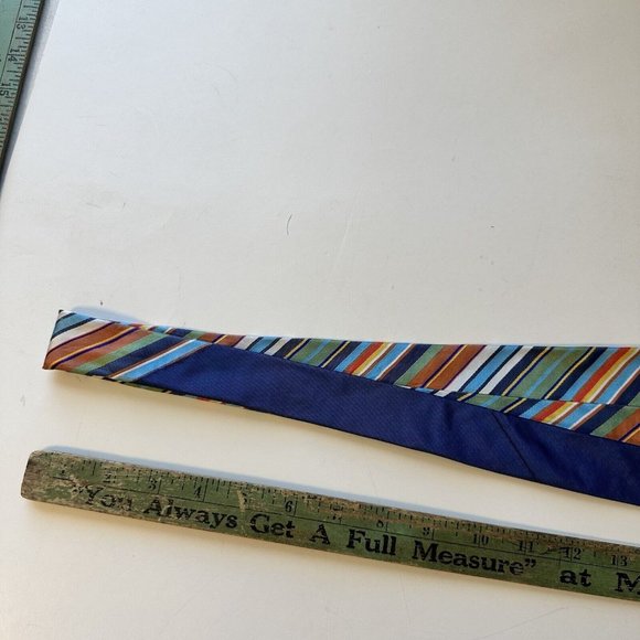 TOMMY HILFIGER Vintage Striped Men's 100% Silk Neck Tie Made In USA - Picture 7 of 8